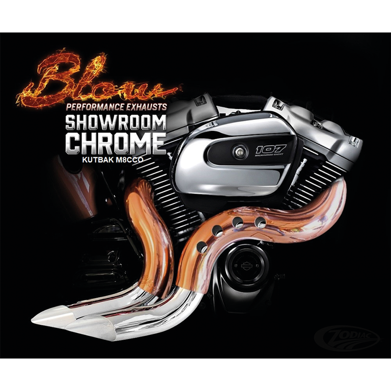 Blow Performance Kutback Exhaust System for Touring Touring 2021-2023 / Chrome / Rose Gold