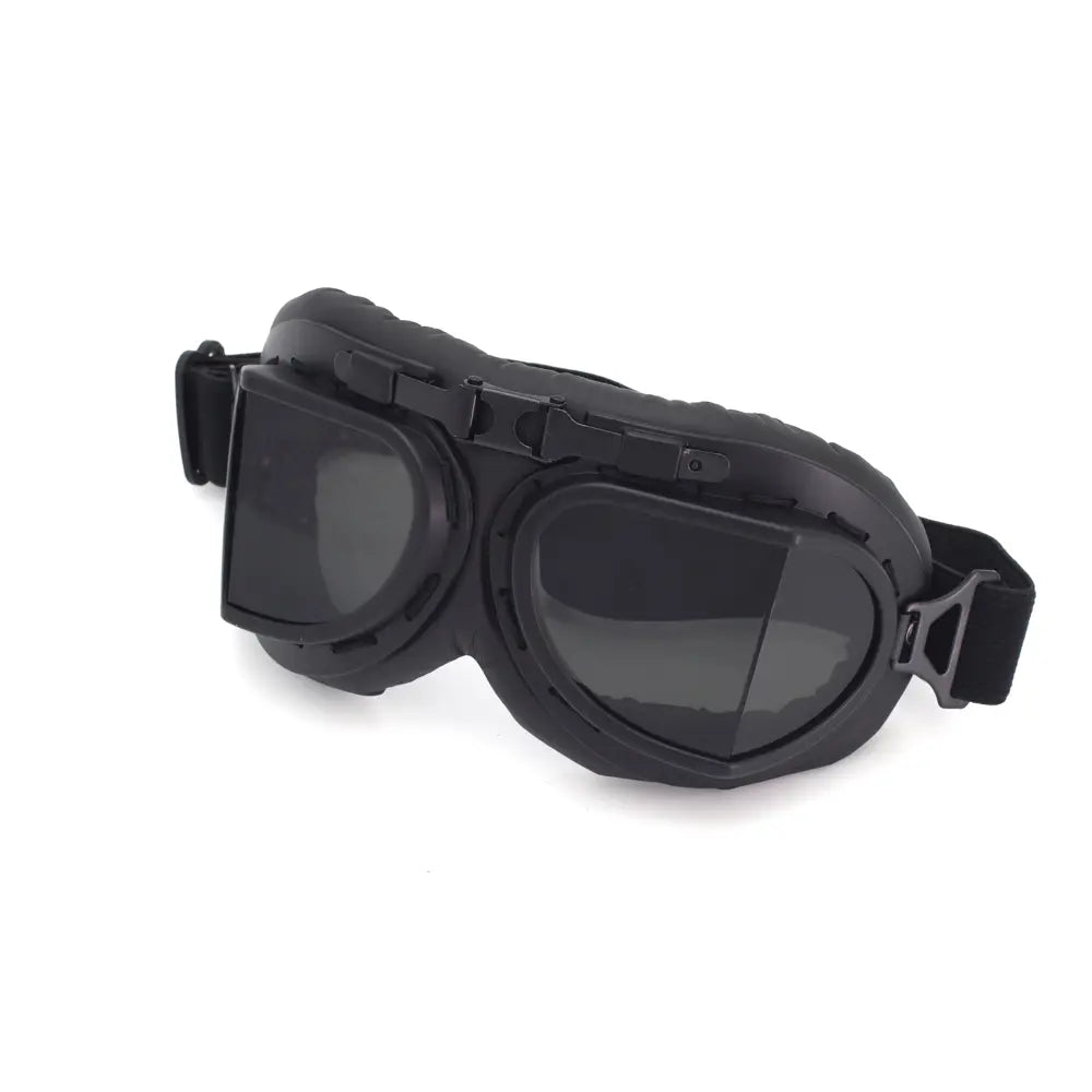 vintage motorcycle goggles over glasses Cavalero Jet Classic Vintage Motorcycle Goggles