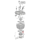 Cylinder Parts Diagram Exploded View for Harley Milwaukee Eight 15) 17-23 107" M8. Hastings piston ring kit, standard (set of 2).