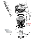 Cylinder Parts Diagram Exploded View for Harley Panhead