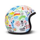 DMD Retro Graphic Open Motorcycle Helmet Soul / XS (54cm)  - Customhoj