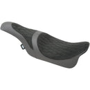 Drag Specialties Caballero 2-Up Seat for Harley 08-25 Touring (excl. 23-25 CVO; 24-25 Road Glide / Street Glide) / Diamond / Suede Black  - Customhoj