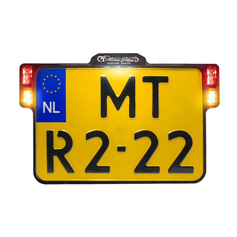 Heinz Bikes Universal All In One 2.0 LED Motorcycle Licence Plate Frame Netherlands (210mm wide x 143mm high)