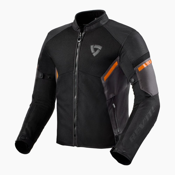 REV'IT! GT-R Air 3 Motorcycle Jacket Black/Neon Orange / S