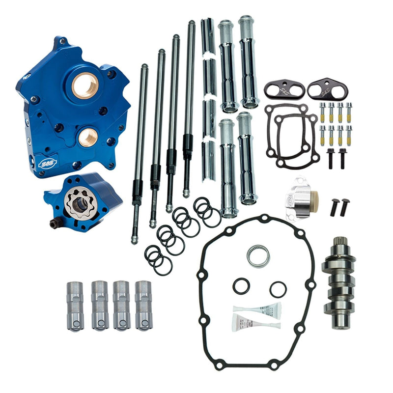 S&S Cam Chest Kit for Harley Milwaukee Eight 17-23 M8 Oil Cooled / 465C Chain Drive Cam / Chrome