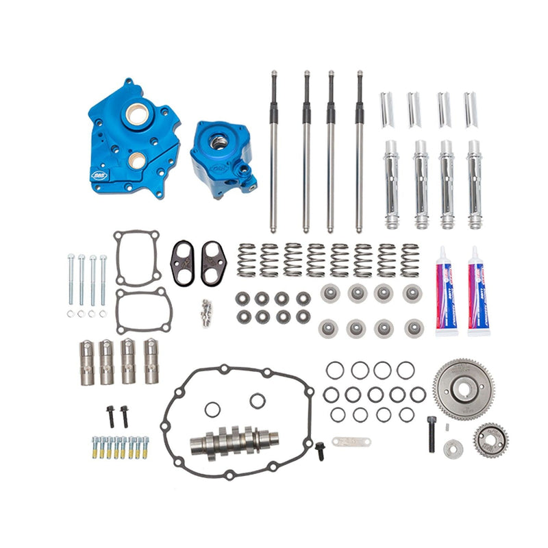 S&S Cam Chest Kit for Harley Milwaukee Eight 17-23 M8 Oil Cooled / 550G Gear Drive Cam / Chrome