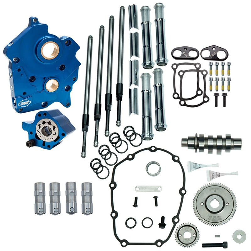 S&S Cam Chest Kit for Harley Milwaukee Eight 17-23 M8 Twin Cooled / 475G Gear Drive Cam / Chrome