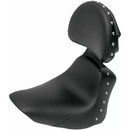 Saddlemen Renegade Heels Down Solo Motorcycle Seat for Harley 06-17 Softail Deluxe / Heritage Classic / Studded / With Backrest  - Customhoj