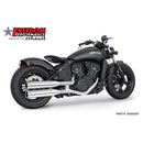Freedom Performance Indian Slip-On Chrome / Chrome Eagle End Caps Freedom Performance 4" Slip-Ons Black / Chrome Indian Scout 14-up Customhoj