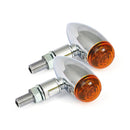 MCS Blinkers Krom Micro Bullet Blinkers Svart / Krom Customhoj