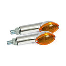 MCS Blinkers Lång / Krom Cateye Mini Blinkers Customhoj