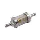 MCS Bränslefilter Krom / 1/4" (6.3mm) Bränslefilter Flera Storlekar Krom / Svart Customhoj