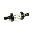 MCS Bränslefilter Svart / 1/4" (6.3mm) Bränslefilter Flera Storlekar Krom / Svart Customhoj