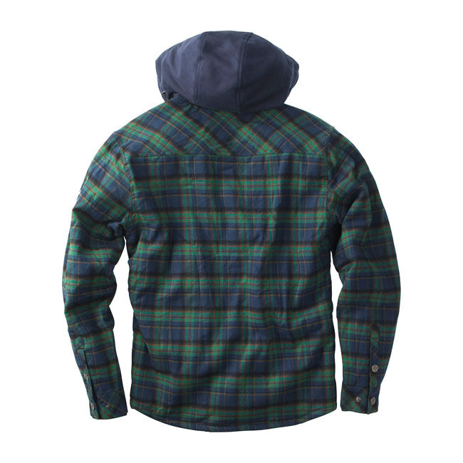 WEST COAST CHOPPERS Jacka WCC Sherpa lined flannel Jacka Blue/Green Customhoj