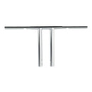 WILD1 T-Bar/Clubstyle Fat Krom Wild1 1.25" Chubby Flatline Styre. 12" Svart/Krom Customhoj