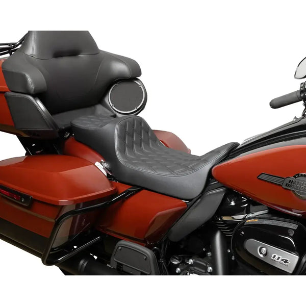 Drag Specialties Predator III 2-Up Extended Reach Seat for Harley