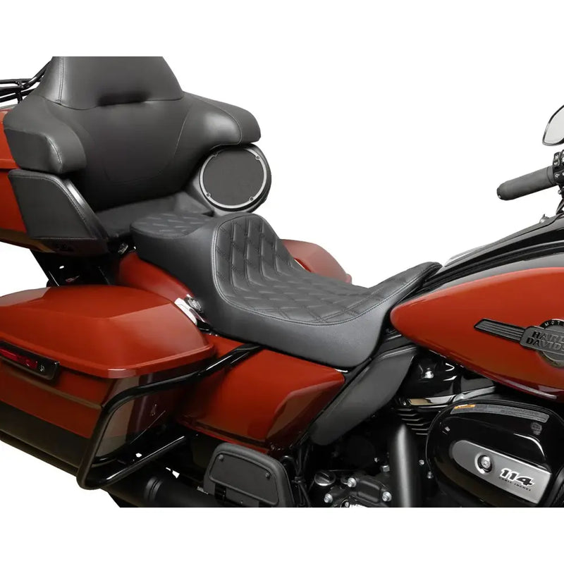 Drag Specialties Predator III 2-Up Extended Reach Seat for Harley
