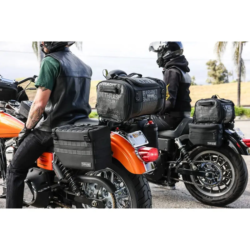 Thrashin Supply Expedition 21L Throw-Over Motorcycle Saddlebag Set
