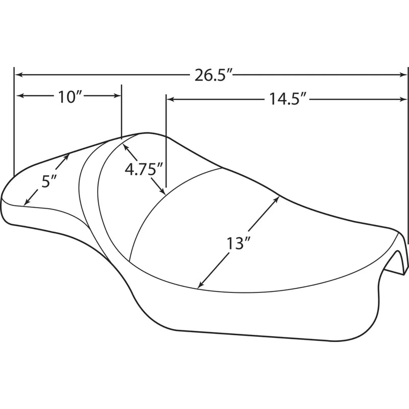 Drag Specialties Predator Extended Reach Seat for Harley