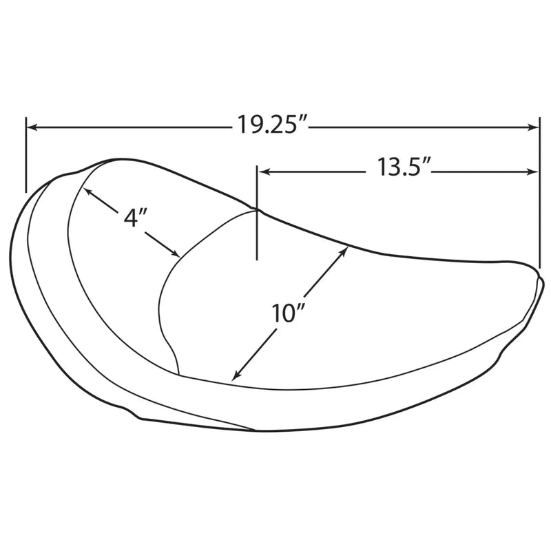 Drag Specialties Wide Solo Seat for Harley