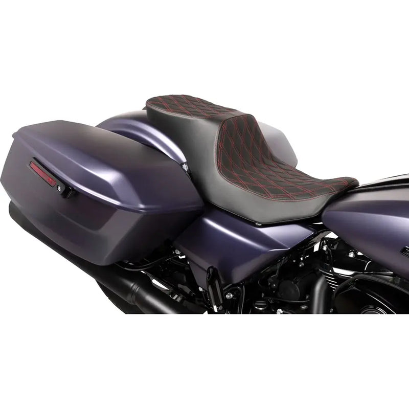 Drag Specialties Performance Predator 2-Up Seat for Harley