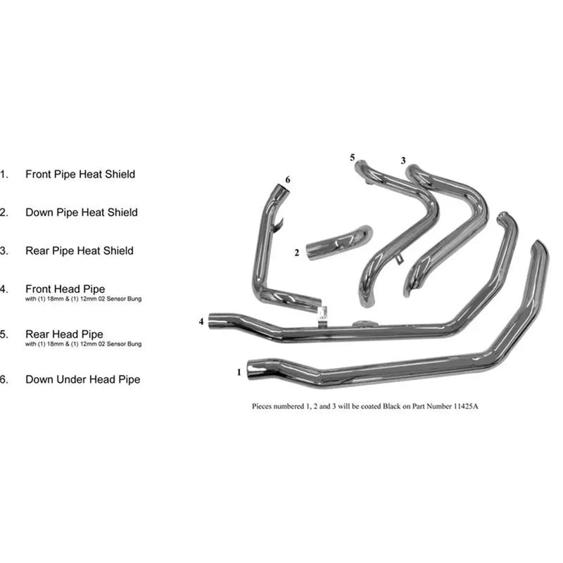 Bassani True Dual Down Under Headers for Harley