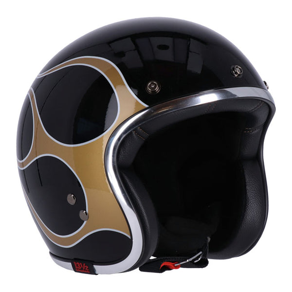 gold motorcycle half helmet Classic Super Low Profile 3/4 Metal Flake It is available in the MC TORC T50 MOTORCYLE SCOOTET