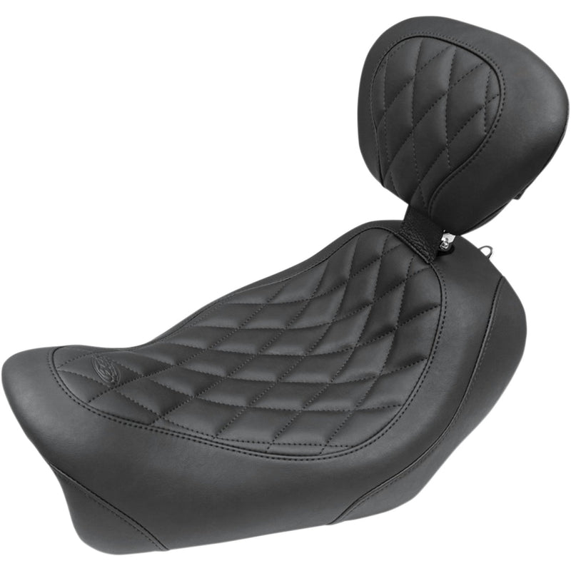 Mustang Wide Tripper Solo Seat for Harley