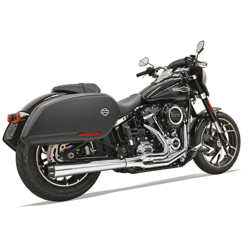 Bassani Road Rage Long Megaphone 2-into-1 Exhaust System for Harley