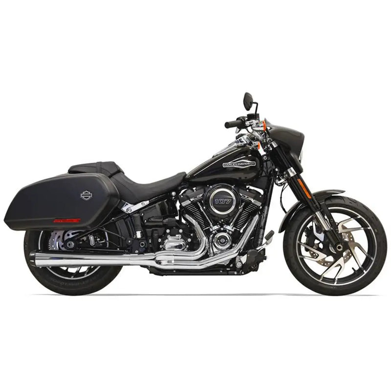 Bassani Road Rage Long Megaphone 2-into-1 Exhaust System for Harley