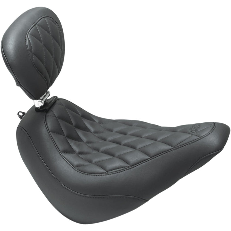 Mustang Wide Tripper Solo Seat for Harley