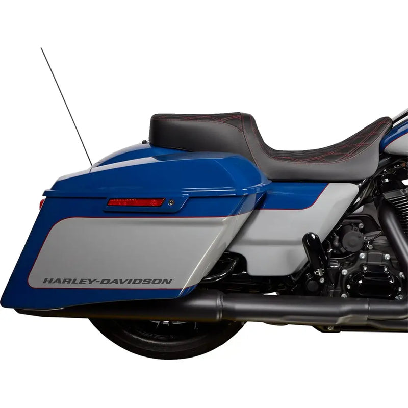 Drag Specialties Performance Predator 2-Up Seat for Harley