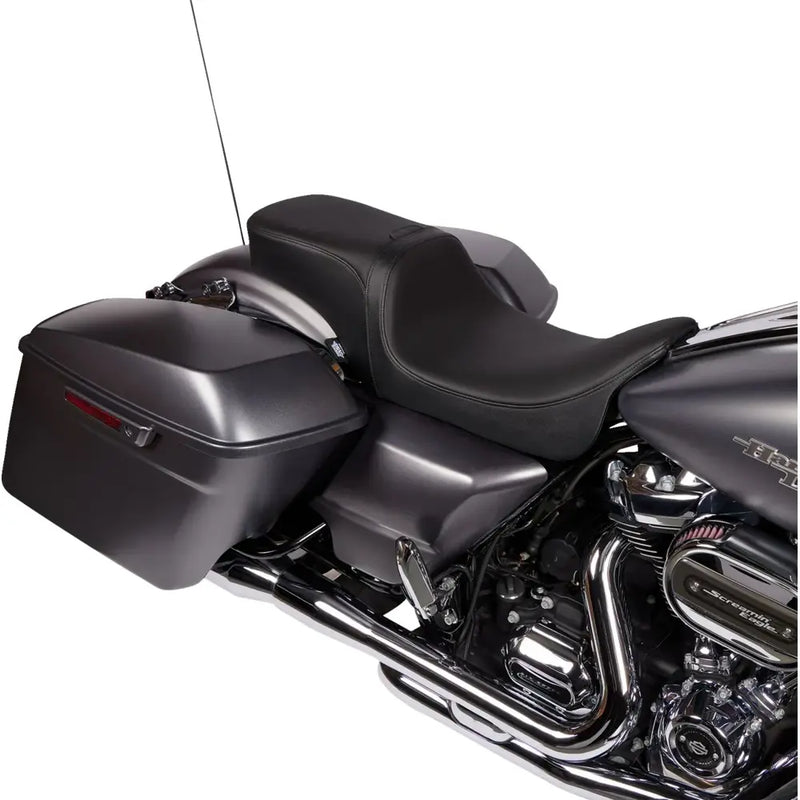 Drag Specialties Performance Predator 2-Up Backrest Receptible Seat for Harley