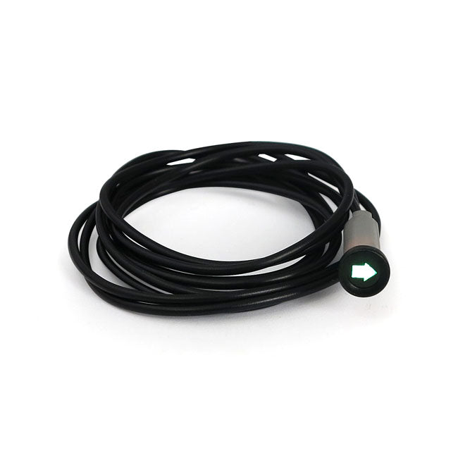 3/8" (9.5mm) Indicator Light Turn Signal Green with Symbol