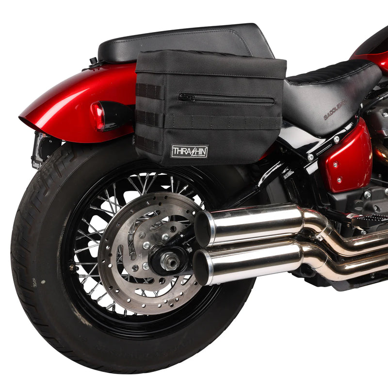 Thrashin Supply Essential 10L Throw-Over Motorcycle Saddlebag Set