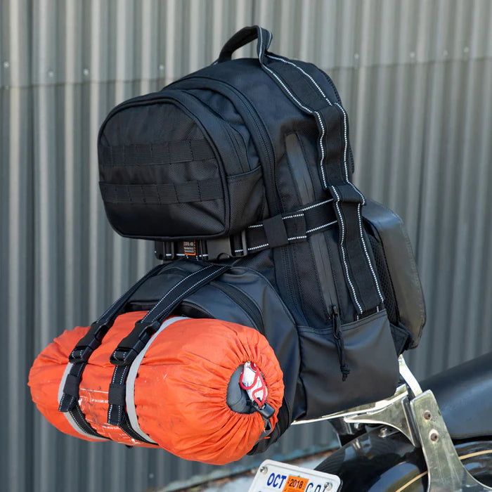 Biltwell Exfil-48 Sissy Bar Motorcycle Backpack Black