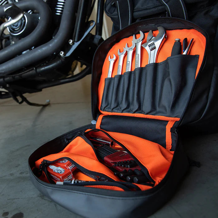 Biltwell Exfil-48 Sissy Bar Motorcycle Backpack Black