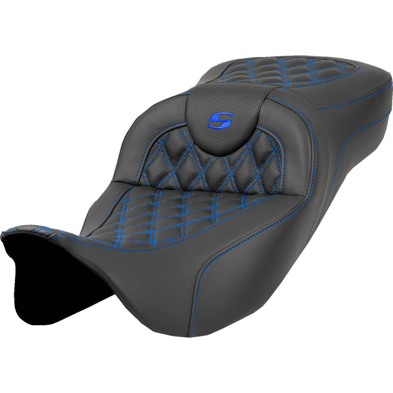 Saddlemen Roadsofa Extended Reach Lattice Stitch Seat for Harley