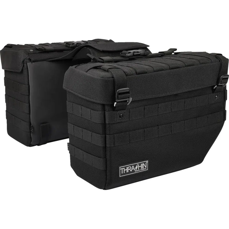 Thrashin Supply Expedition 21L Throw-Over Motorcycle Saddlebag Set