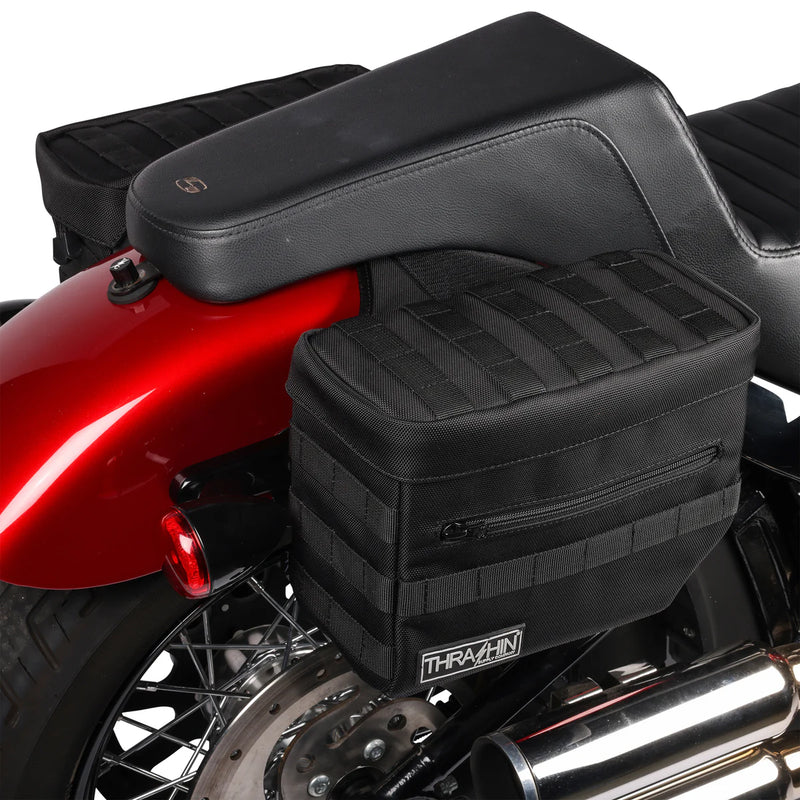 Thrashin Supply Essential 10L Throw-Over Motorcycle Saddlebag Set