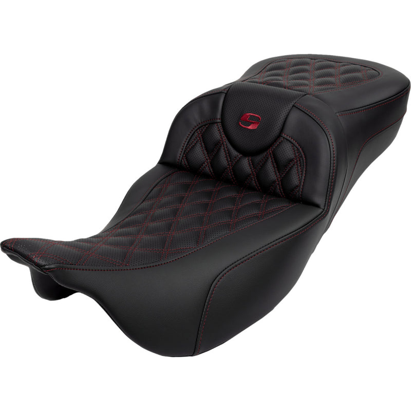 Saddlemen Roadsofa Extended Reach Lattice Stitch Seat for Harley