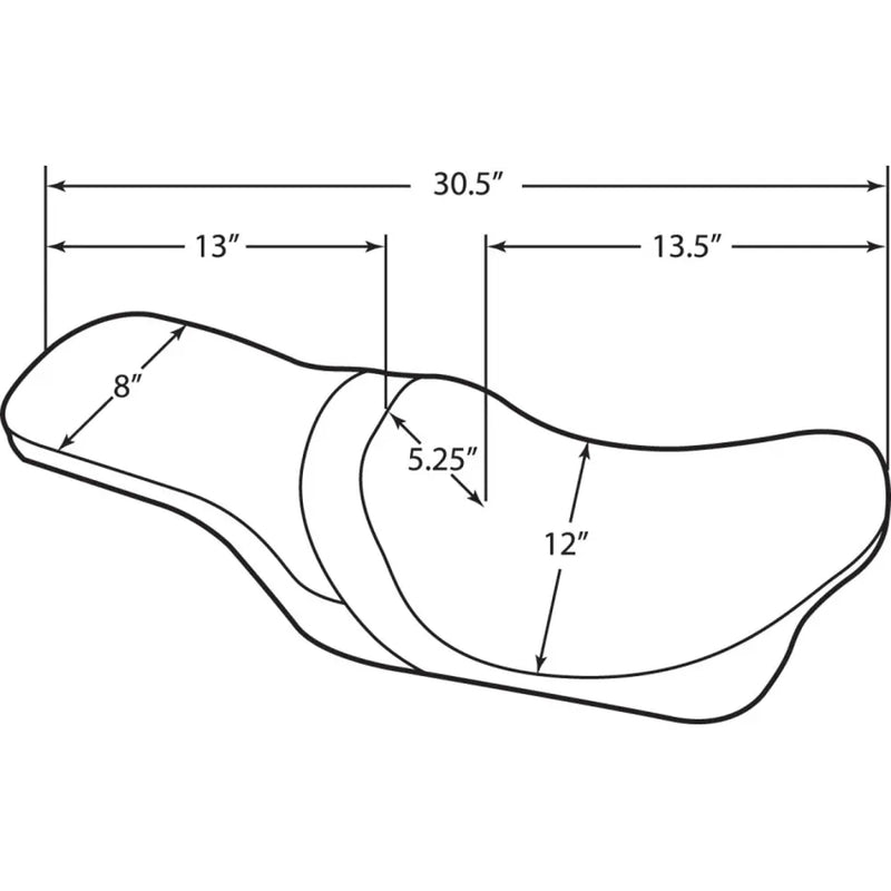 Drag Specialties Predator 2-Up Forward Seat for Harley