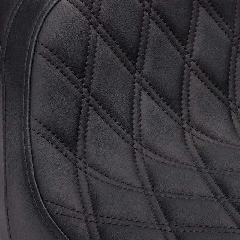 Drag Specialties Performance Predator 2-Up Backrest Receptible Seat for Harley