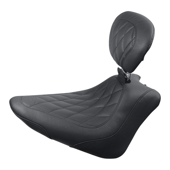 Mustang Wide Tripper Solo Seat for Harley