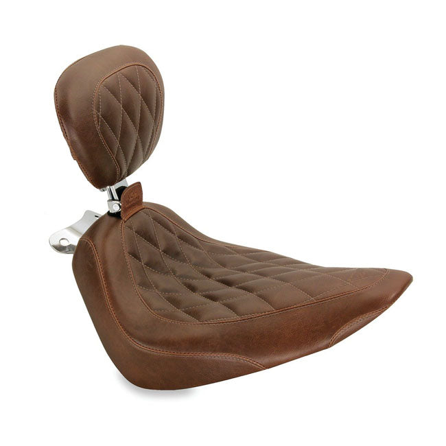 Mustang Wide Tripper Solo Seat for Harley