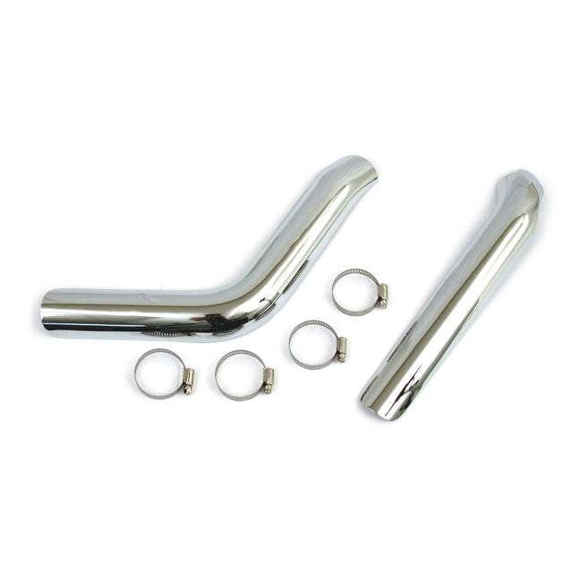 Big Twin Plain Exhaust Heat Shield Set for Harley