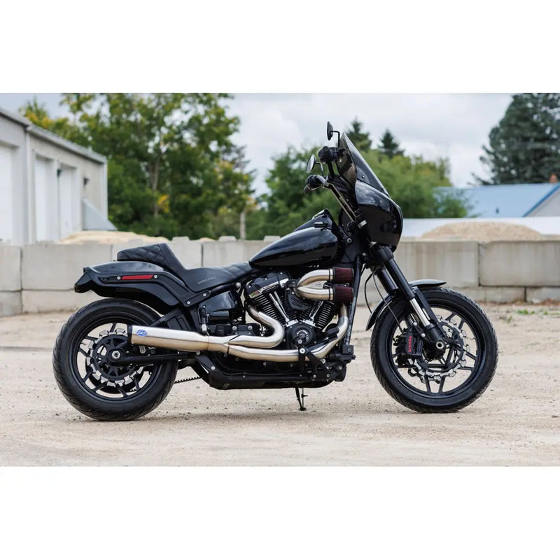 S&S Qualifier Stainless Steel 2-into-1 Exhaust System for Harley