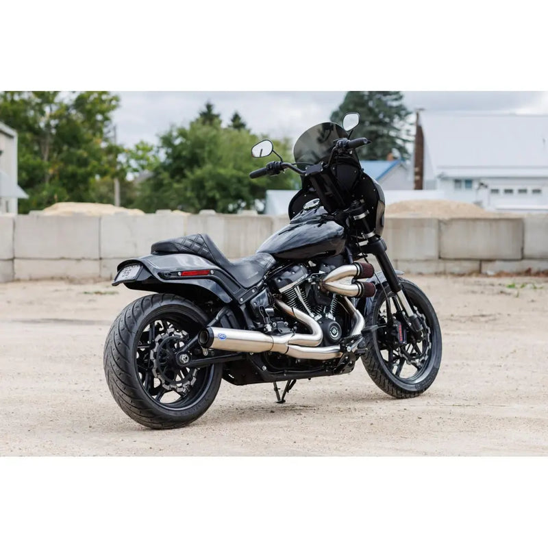 S&S Qualifier Stainless Steel 2-into-1 Exhaust System for Harley