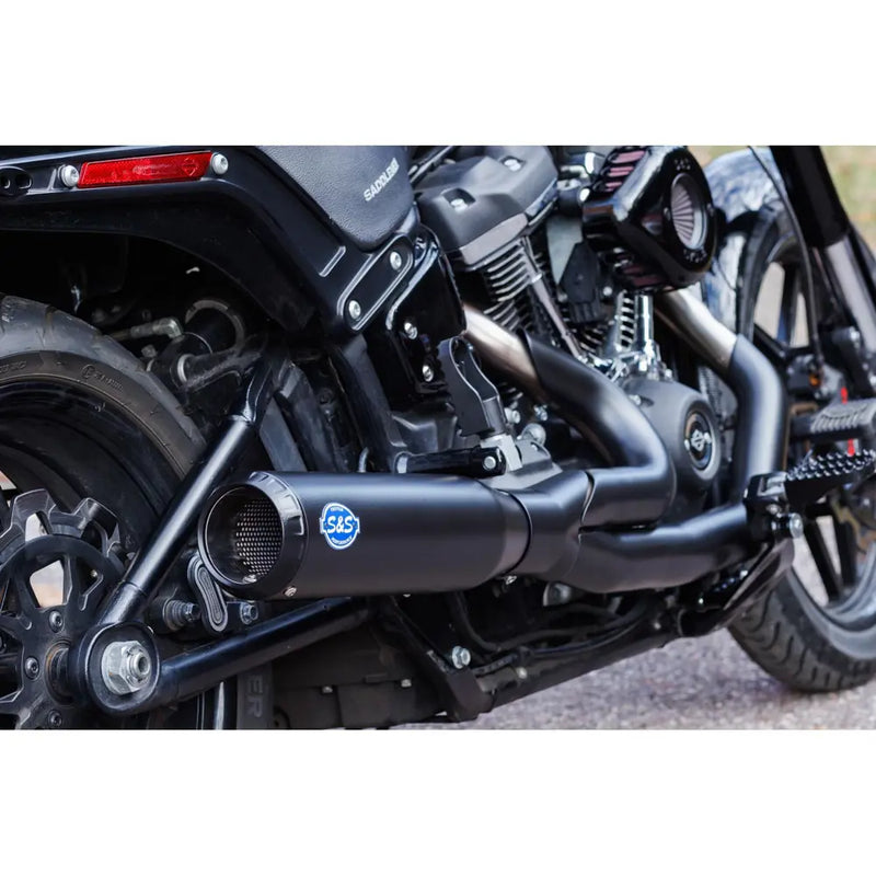 S&S Qualifier Stainless Steel 2-into-1 Exhaust System for Harley