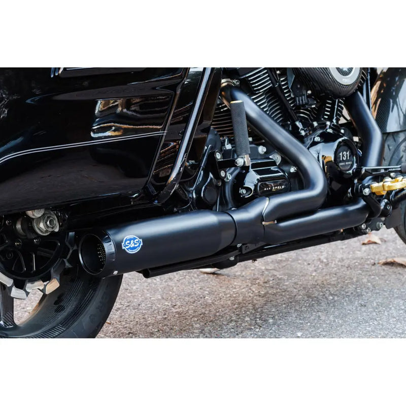 S&S Qualifier Stainless Steel 2-into-1 Exhaust System for Harley